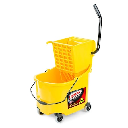 Libman Commercial 26-32 Quart Mop Bucket And Side-Press Wringer 933